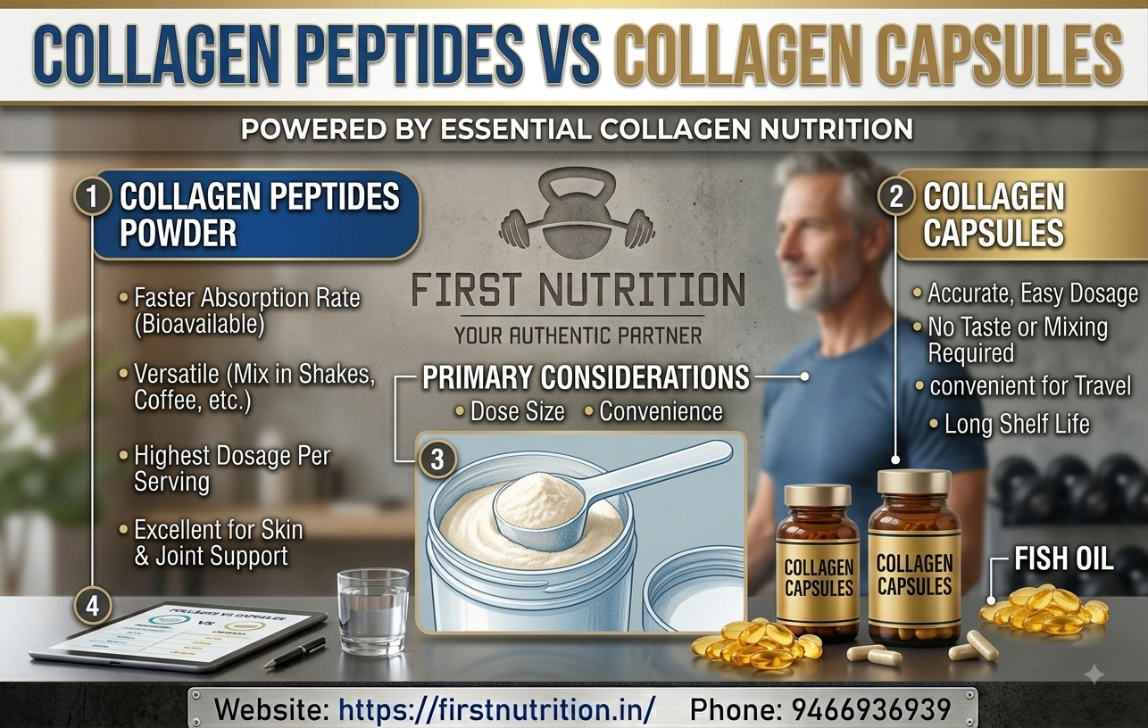 Collagen Peptides vs Collagen Capsules | First Nutrition